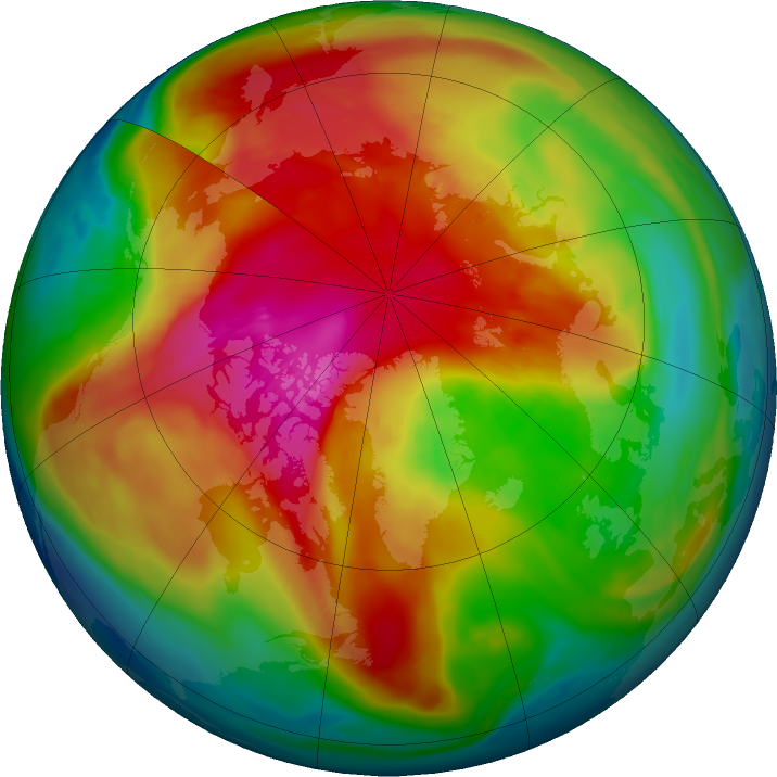 Arctic ozone map for 28 February 2023